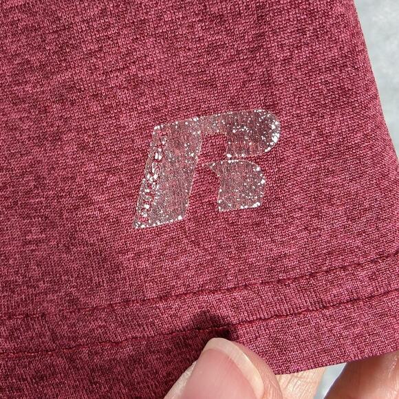 Arkansas Razorbacks Shirt Mens Large Maroon Gray NCAA College Football Russell - Picture 7 of 9